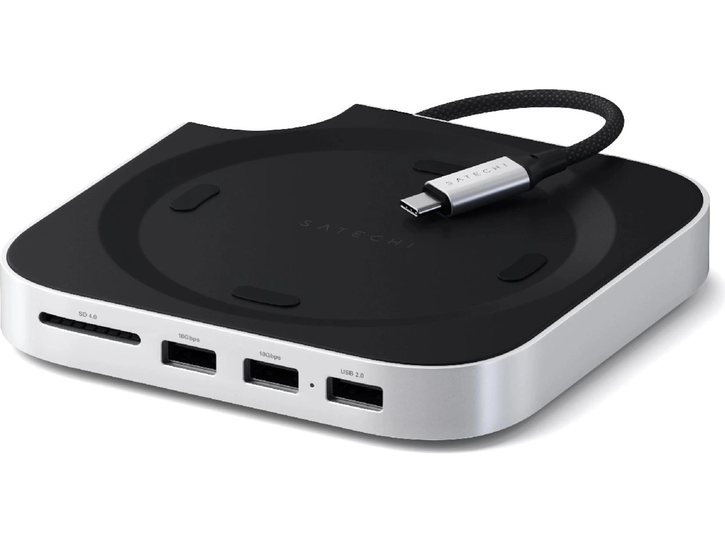Satechi Mac Mini M4 Stand & Hub (silver) Dockningsstation och USB-hub