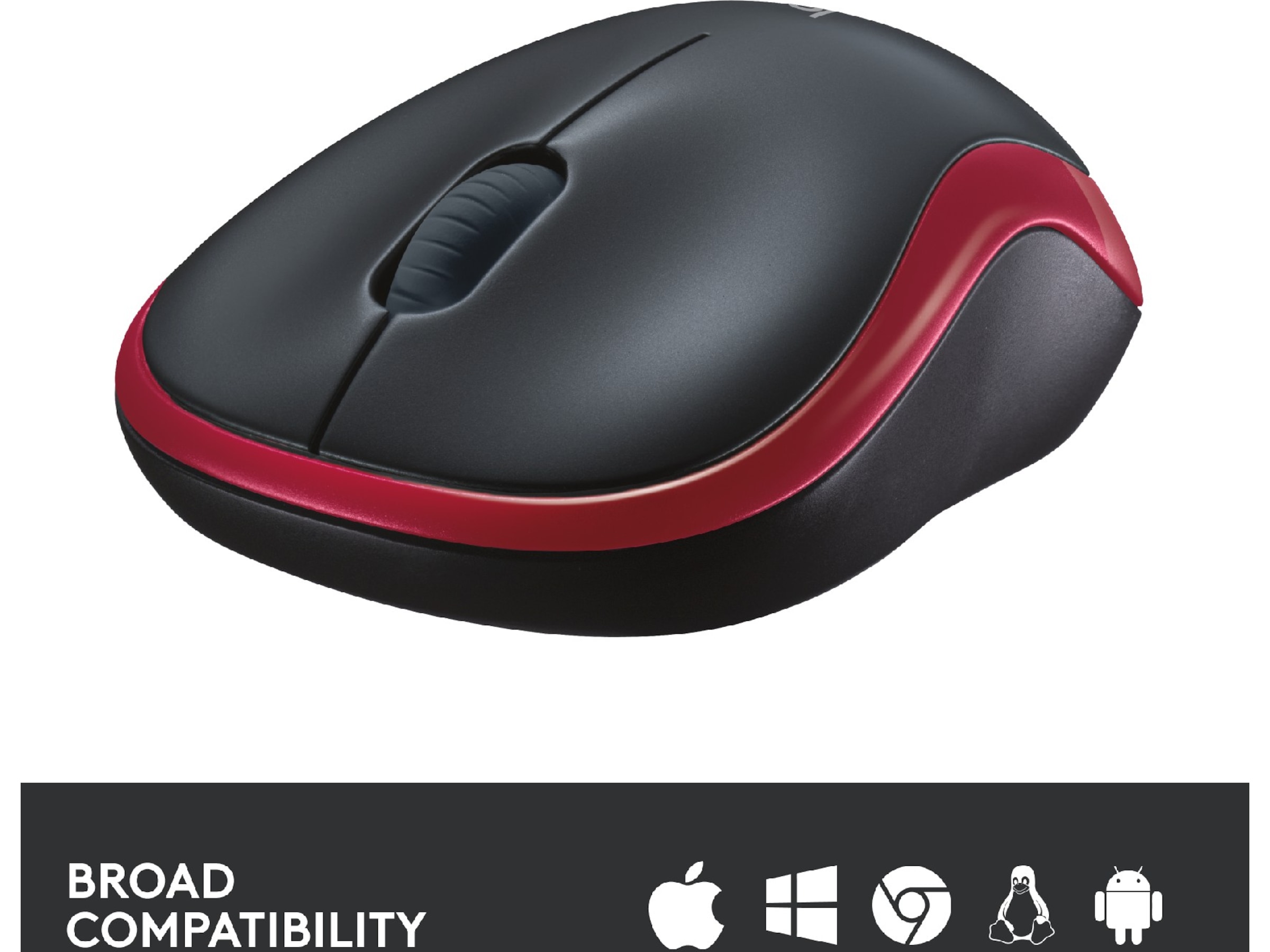 Logitech M185 Trådlös Mus Röd Mus