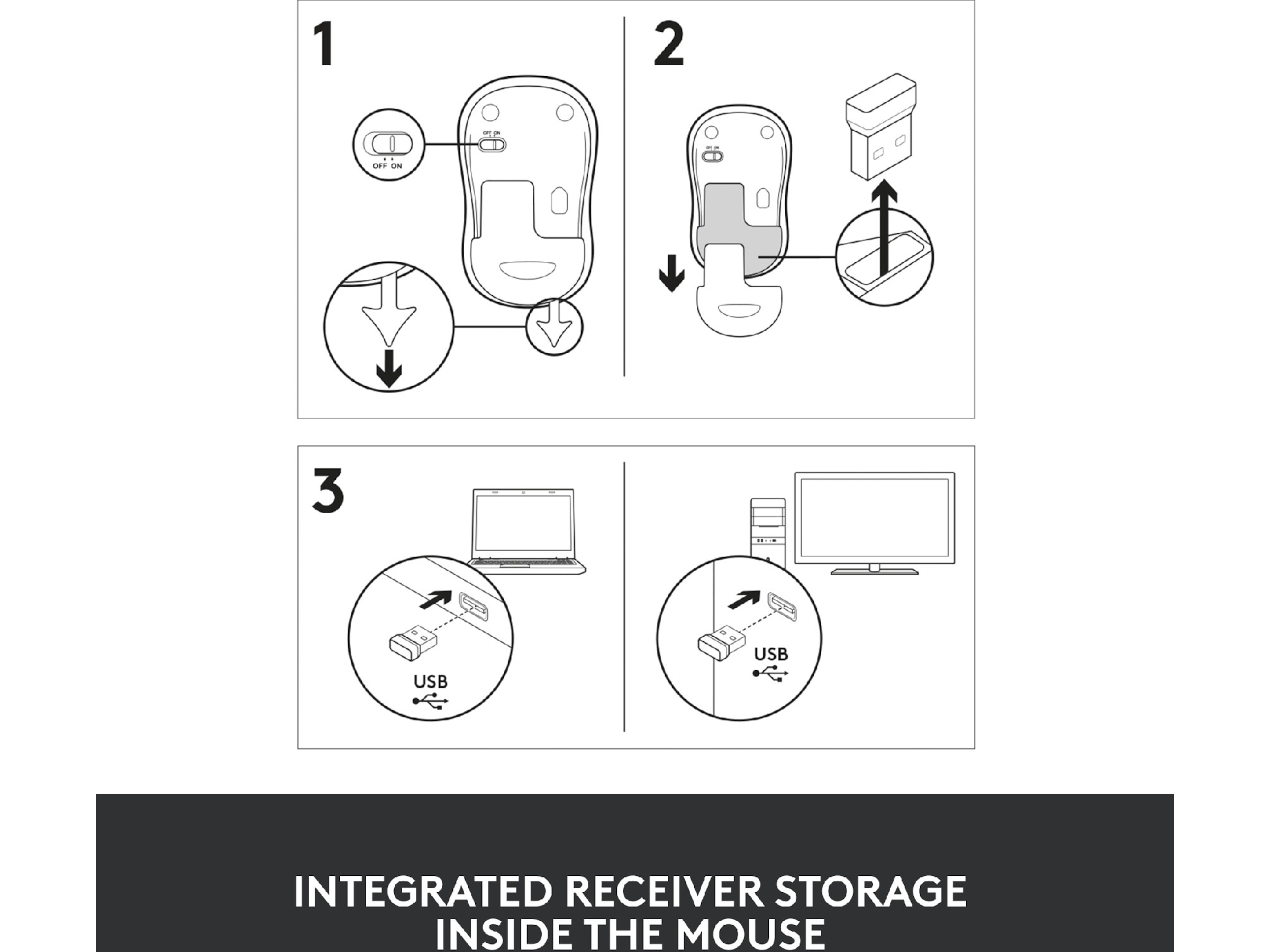 Logitech M185 Trådlös Mus Röd Mus