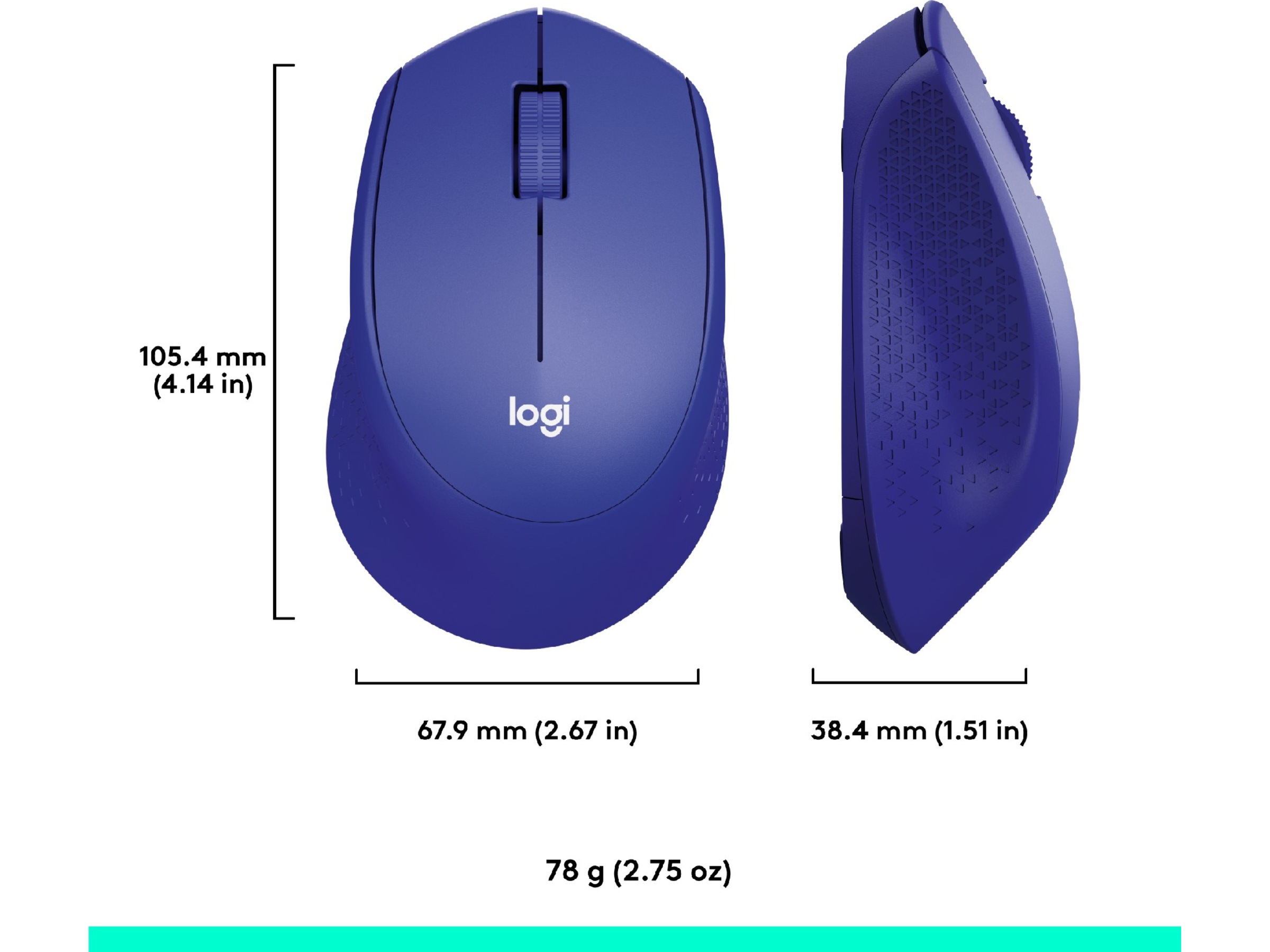 Logitech M330 Silent Plus Trådlös Blå Mus