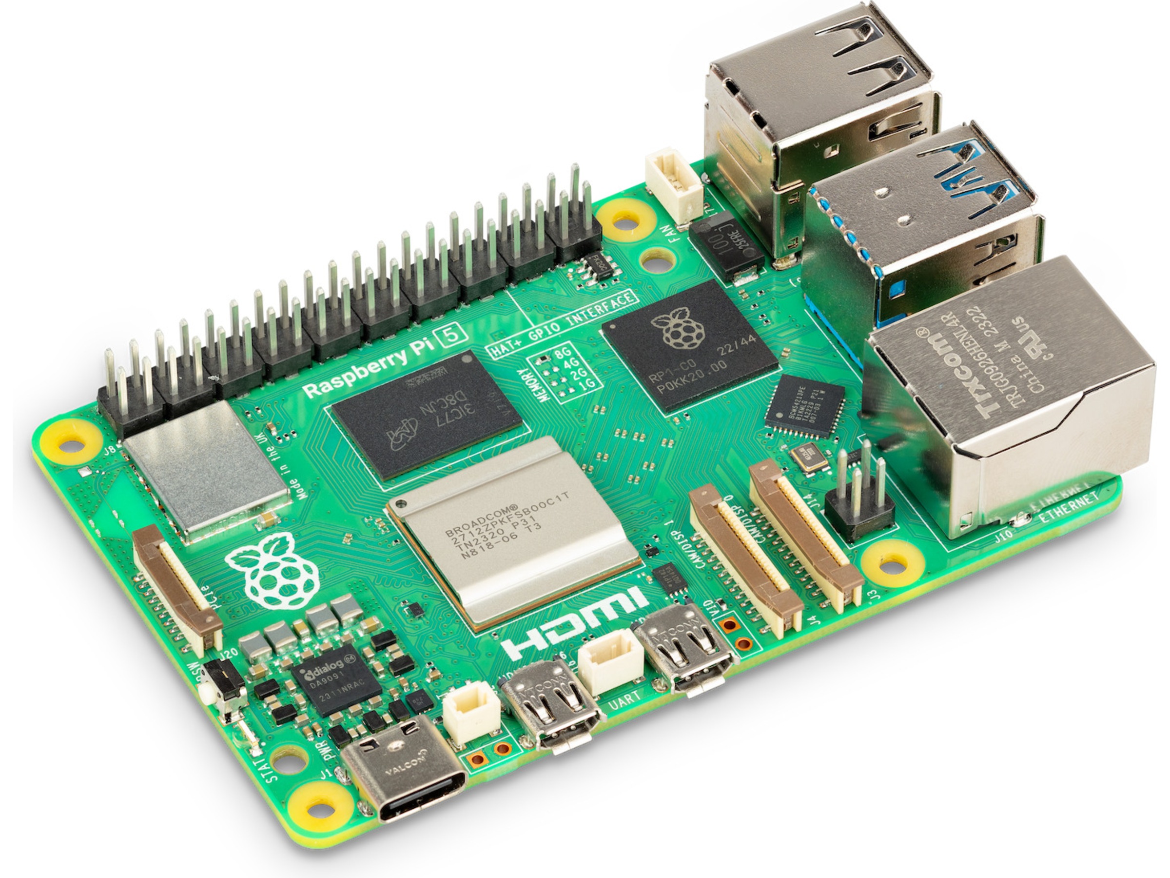 Raspberry Pi 5 Model B, 8GB RAM Integrerad CPU
