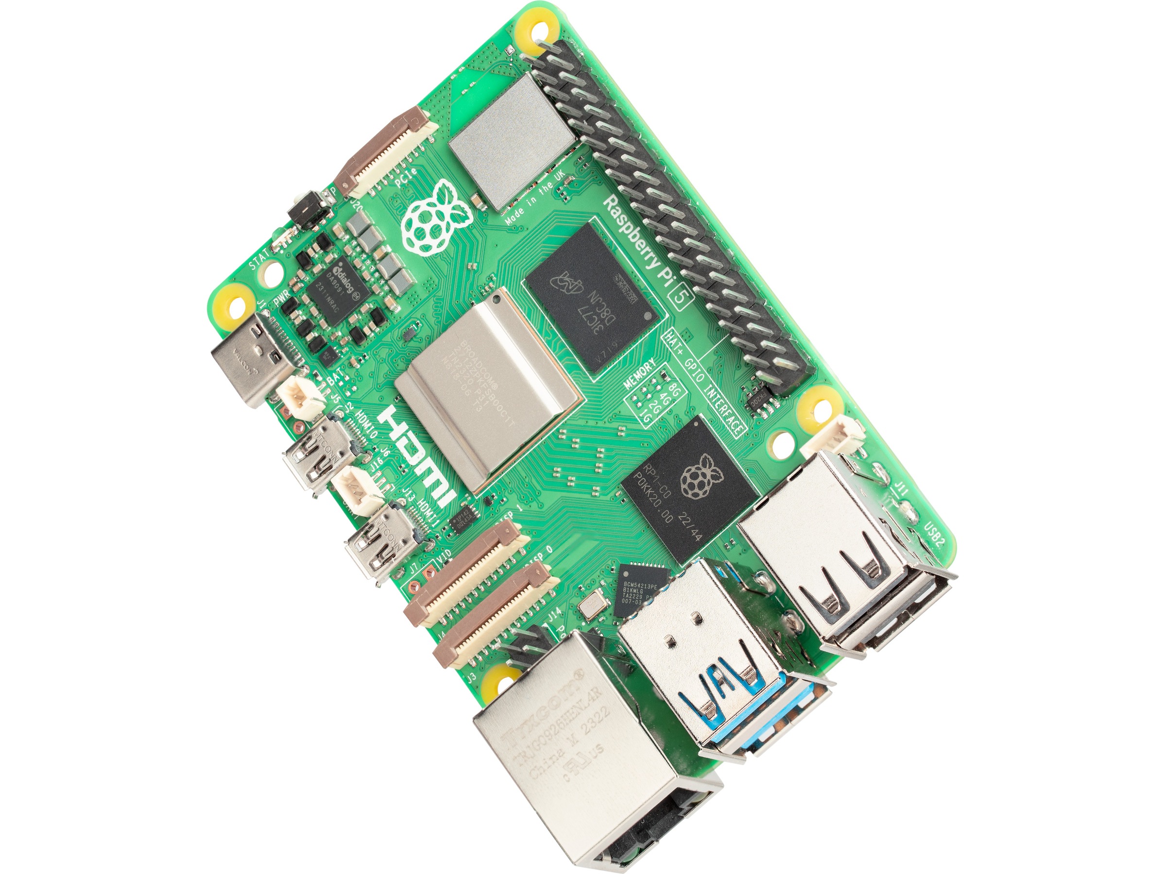 Raspberry Pi 5 Model B, 8GB RAM Integrerad CPU