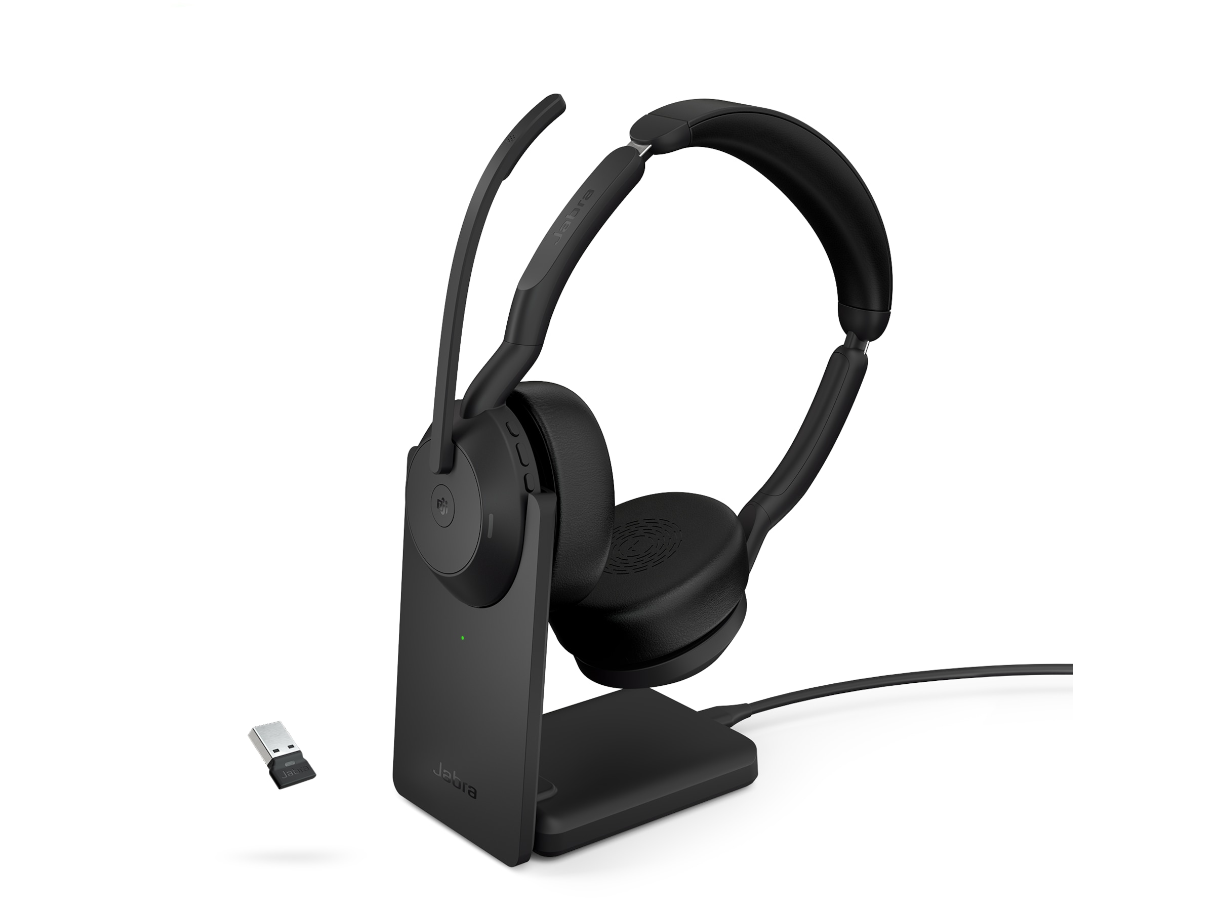 Jabra Evolve2 55 Link380a MS Teams Stereo Stand Trådlöst headset