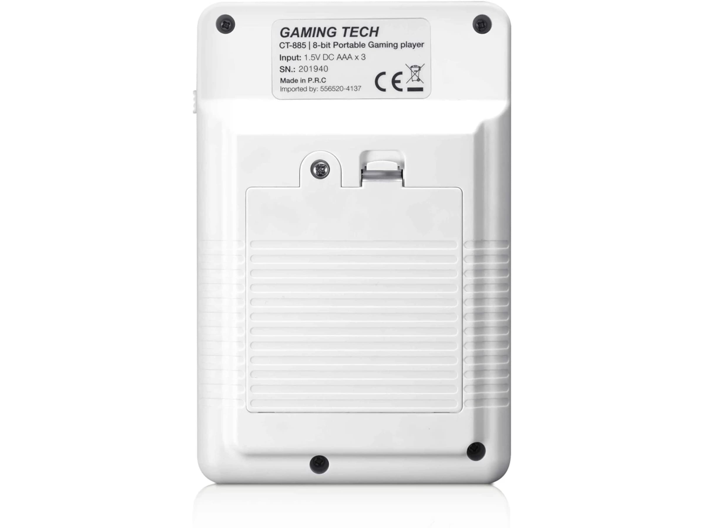 Gaming Tech CT-885 8-bit portabel spelkonsol (vit) Handhållna spelkonsoler