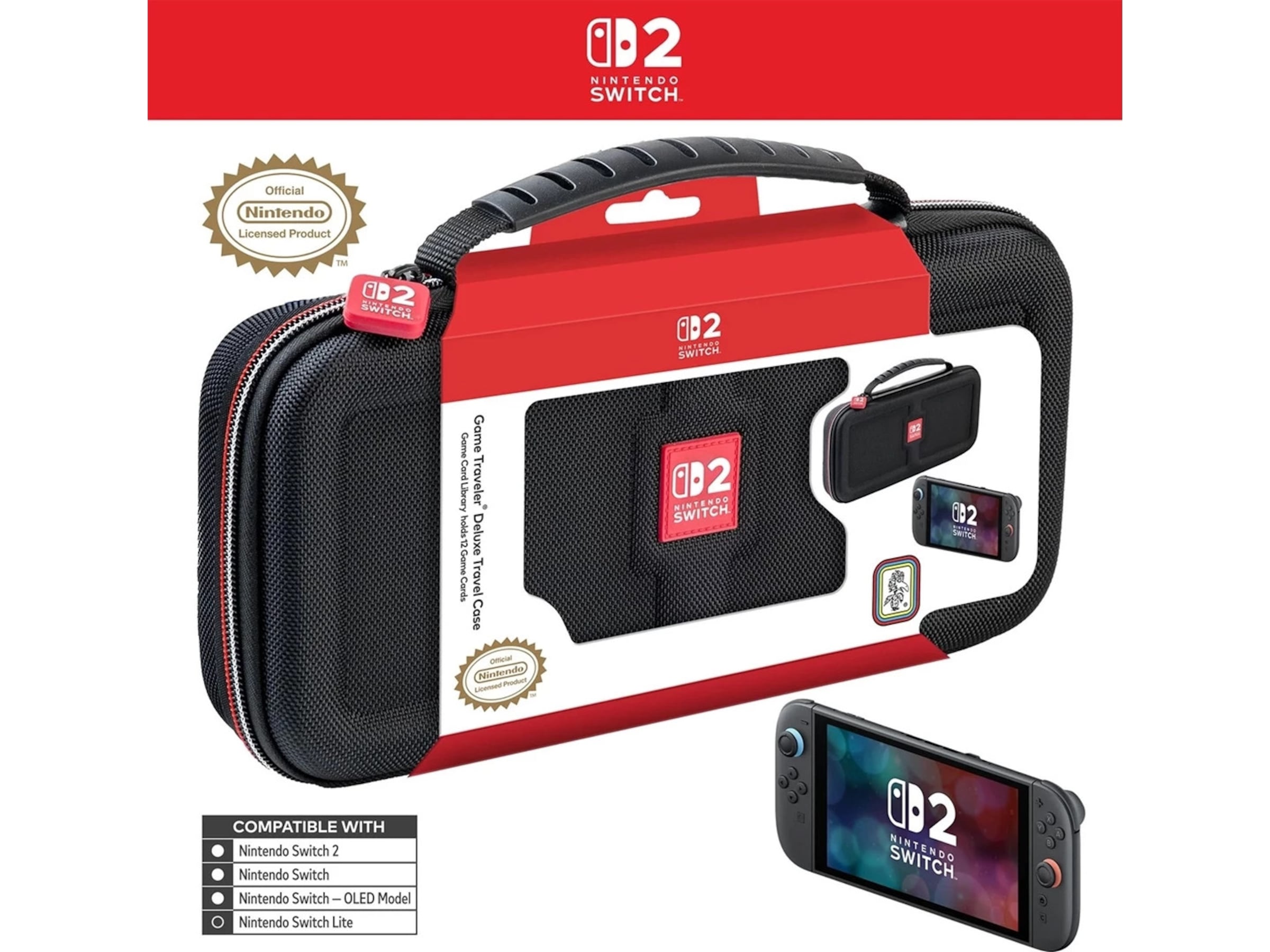Nintendo Switch 2 Deluxe Travel Case (svart) Tillbehör till spelkonsoler