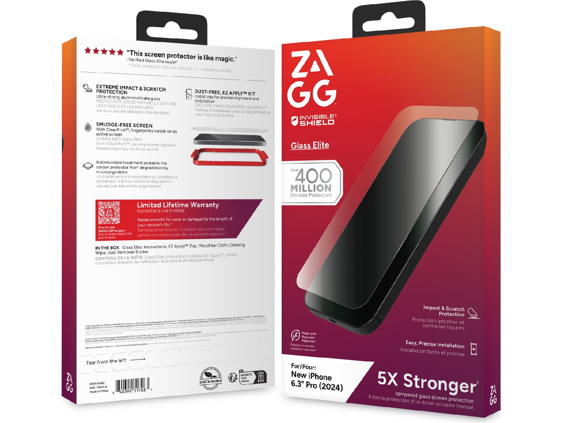 InvisibleShield Glass Elite iPhone 16 Pro Skärmskydd Skärmskydd mobiltelefon