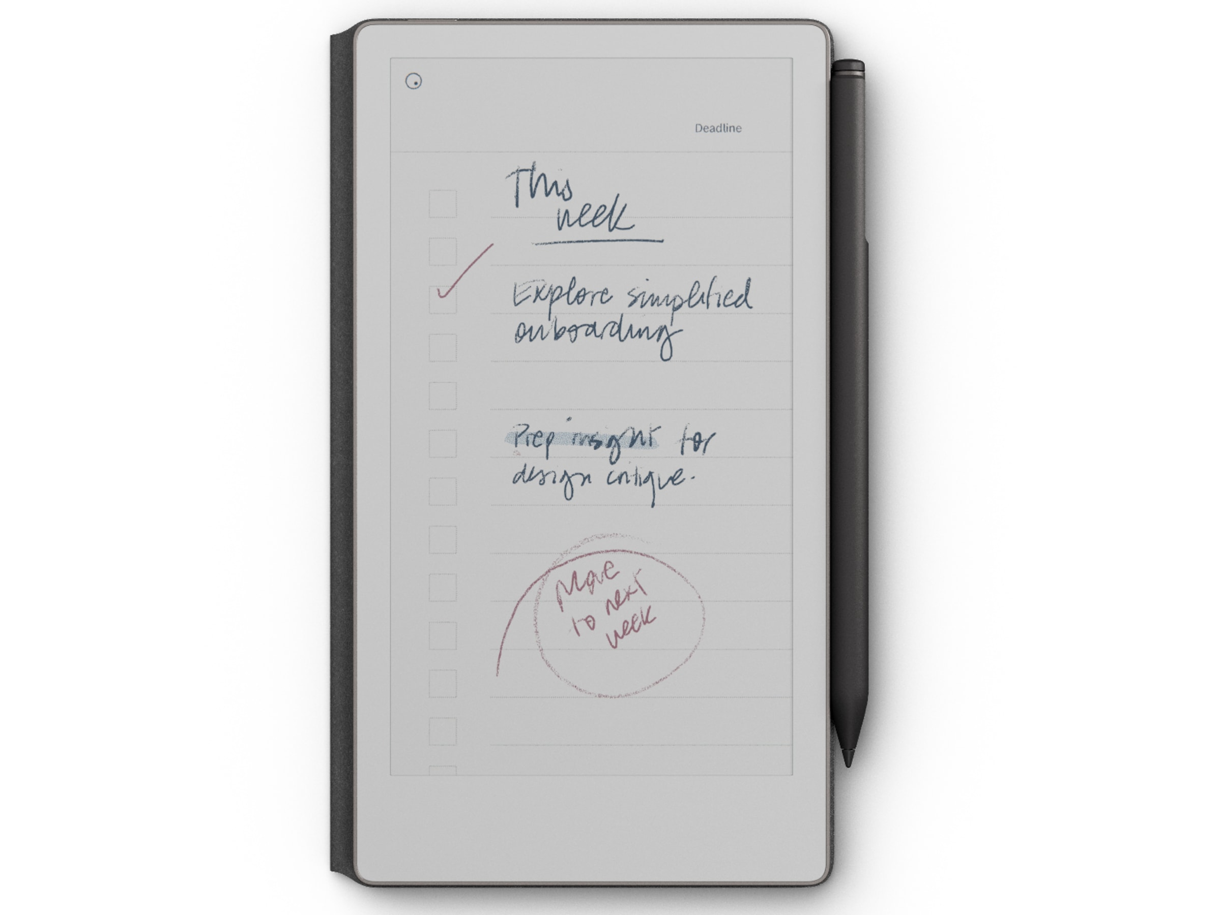 reMarkable Paper Pro 7.3" inkl. Marker Plus & Book Folio (svart skinn) Digitala anteckningsblock