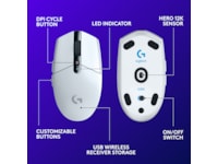 Logitech G305 Lightspeed Trådlös Gamingmus (vit) Gamingmus
