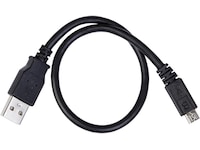 USB-A till USB Micro-B kabel 0,3m (svart) USB-kablar