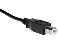 USB-C till USB-B kabel 2m (svart) USB-kablar