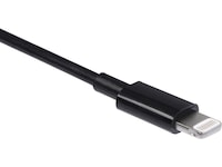 USB A 2.0 male to Lightning male kabel svart 2m USB-kablar