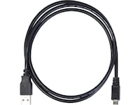 USB-A till USB Micro-B kabel 1m (svart) USB-kablar