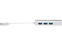 USB-C till 3xUSB-A Adapter 0,3m (vit) USB-kablar