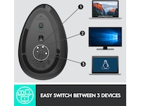 Logitech MX Vertical Trådlös Bluetooth Mus Ergonomi
