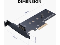 Akasa M.2 SSD to PCIe adapter card Tillbehör