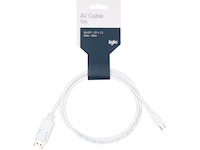 MiniDP till Displayport kabel 1m (vit) Skärmkablar