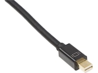 MiniDP till Displayport kabel 1m (svart) Skärmkablar
