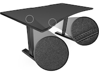 Svive Altair Gaming Desk matt svart med svarta sömmar Gamingdesk