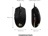 Logitech G203 Lightsync Gamingmus (svart) Gamingmus