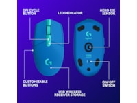 Logitech G305 LIGHTSPEED Trådlös Gamingmus (blå) Gamingmus