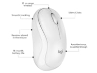 Logitech MK295 Silent Wireless Combo tangentbord och mus (vit) Mus & tangentbord -combo-paket