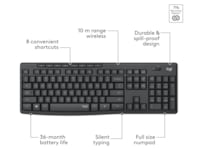 Logitech MK295 Silent Wireless Combo - GRAPHITE Mus & tangentbord -combo-paket