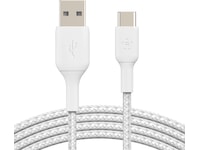 Belkin USB-A till USB-C kabel 1m (vit) USB-kablar