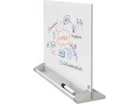 Nobo tvåsidig skrivbordstavla i glas - 60x45 cm Tillbehör till arbetsstationer och kontorsbås