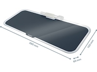 Leitz Cosy Memotavla med glasyta som en whiteboard - sammetsgrå Whiteboards
