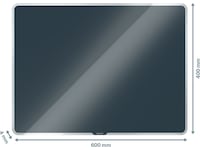 Leitz Cosy Glastavla - magnetisk whiteboard 60x40 cm - sammetsgrå Whiteboards