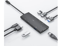 iiglo 8-i-1 Slim MultiPort Docking (svart) Dockningsstation och USB-hub