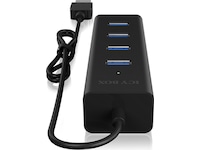 Icy Box USB 3.0 Type-A 4-port hub, IB-HUB1409-U3 Dockningsstation och USB-hub
