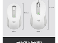 Logitech Signature M650 Large trådlös mus Offwhite Mus