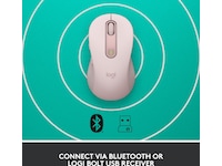 Logitech Signature M650 Large trådlös mus Rosa Mus