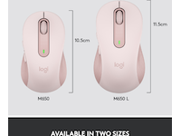 Logitech Signature M650 Large trådlös mus Rosa Mus
