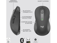 Logitech Signature M650 Large trådlös mus (grafitgrå) Mus