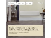 Mill Invisible Panelelement 850W (vit) -B-Grade Demo hem & hushåll