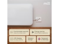 Mill Invisible Panelelement 850W (vit) -B-Grade Demo hem & hushåll