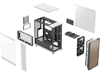 Fractal North Chalk White TG Clear Tint Mid Tower Midi tower