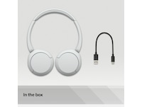 Sony WH-CH520 trådlösa hörlurar, On-Ear (vit) Hörlurar