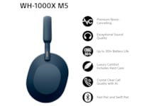 Sony WH-1000XM5 trådlösa hörlurar, Over-Ear (blå) Hörlurar