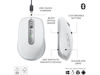 Logitech MX Anywhere 3S trådlös mus (pale grey) Mus