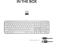 Logitech MX Keys S trådlöst tangentbord (pale grey) Tangentbord