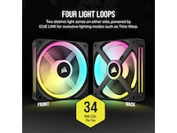 Corsair iCUE LINK QX120 RGB 120mm Fläkt (svart) Fläkt