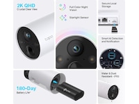 TP-Link Tapo C420S2 2K Wire-free camera 2-pack Övervakningskamera