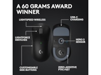 Logitech G Pro X Superlight 2 Lightspeed Trådlös Gamingmus (svart) Gamingmus