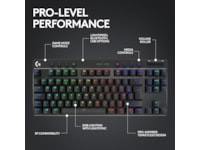 Logitech G Pro X TKL Lightspeed Trådlöst Gamingtangentbord (svart) Gamingtangentbord