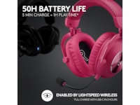 Logitech Pro X 2 Lightspeed Trådlöst Gaming Headset (magenta) Gamingheadset