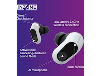 Sony INZONE Buds True Wireless Gaming Hörlurar (vit) In-ear hörlurar