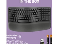 Logitech Wave Keys trådlöst tangentbord (grafit) Tangentbord